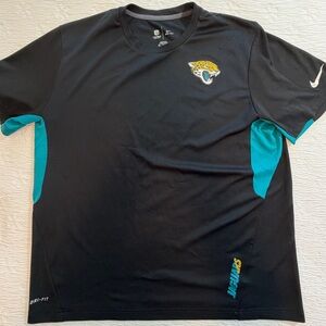Nike Dri-Fit Jacksonville Jaguars Tee black teal short sleeves size XXL